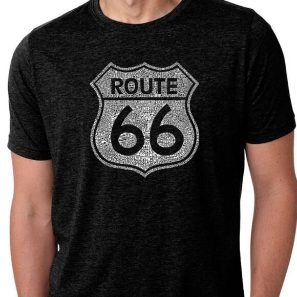 LA Pop NWT major cities along Route 66 graphic short sleeve tshirt men's medium - Picture 1 of 8